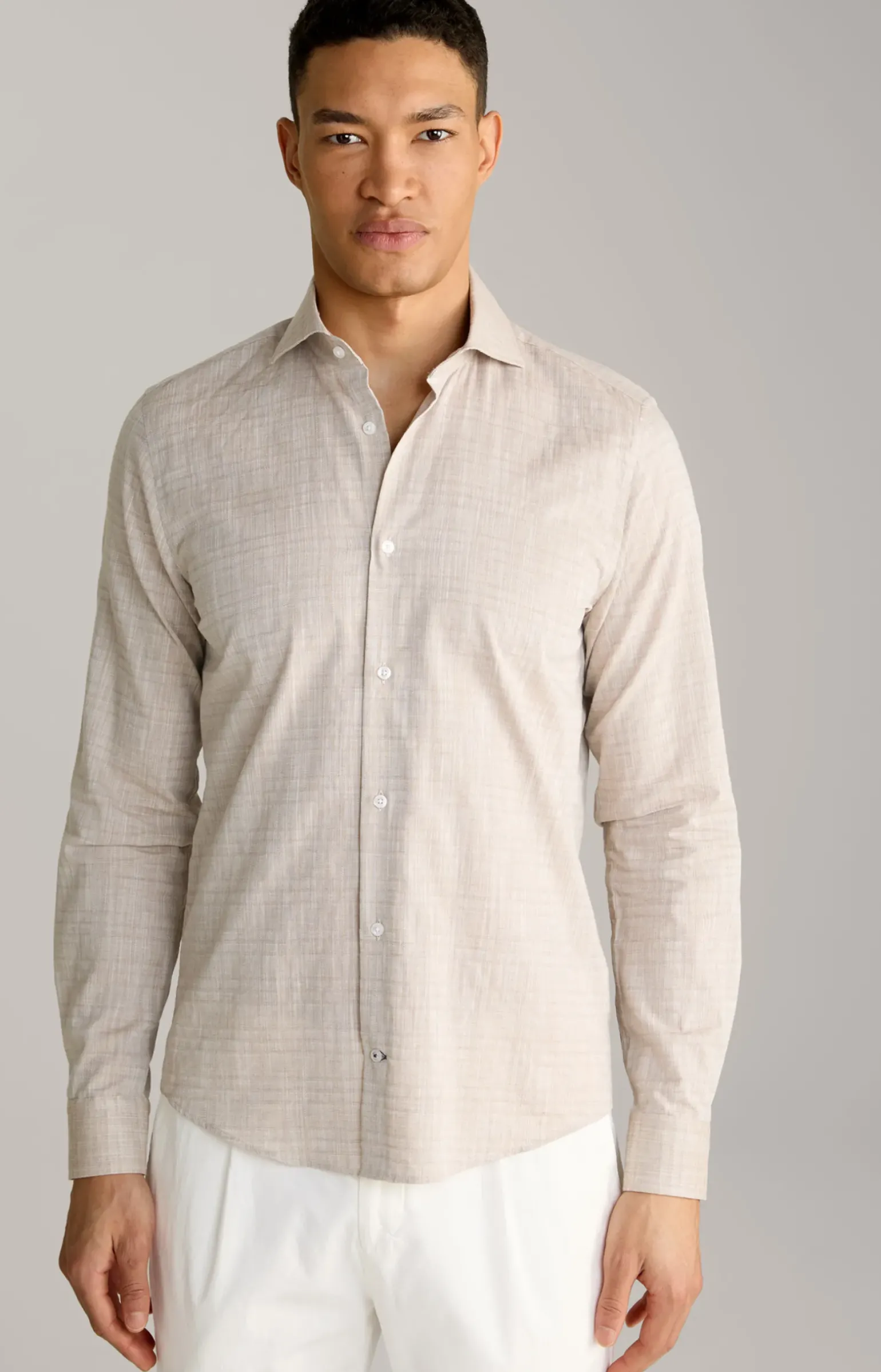 Hemd Pai in Hellbraun strukturiert