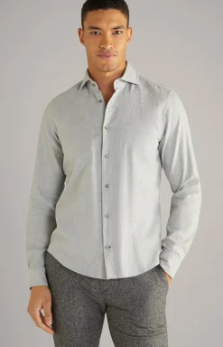 Hemd Pai in Hellgrau meliert