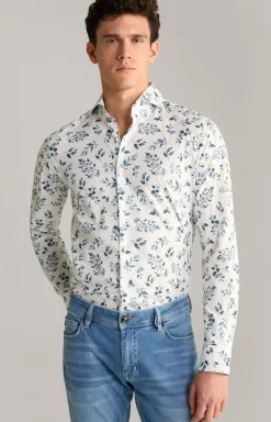 Hemd Pai in Offwhite/Blau gemustert