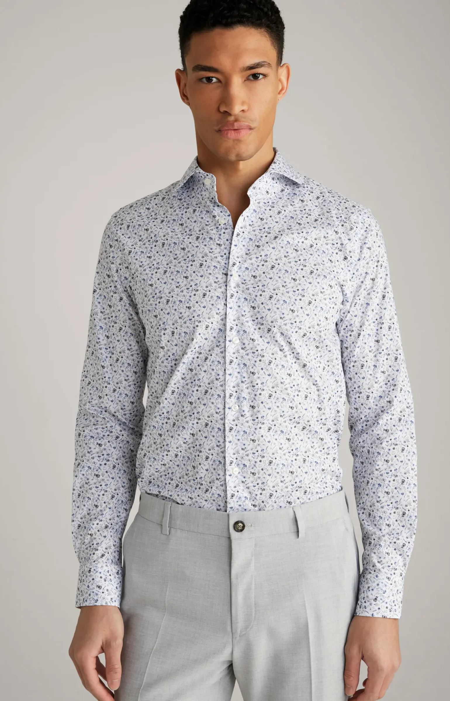 Hemd Pai in Weiß/Blau gemustert