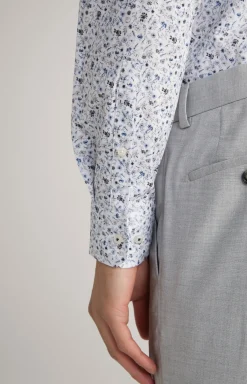 Hemd Pai in Weiß/Blau gemustert