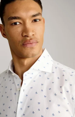 Hemd Pai in Weiß/Blau gemustert