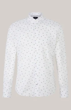 Hemd Pai in Weiß/Blau gemustert