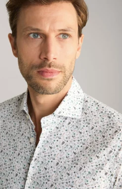 Hemd Pai in Weiß/Grün gemustert