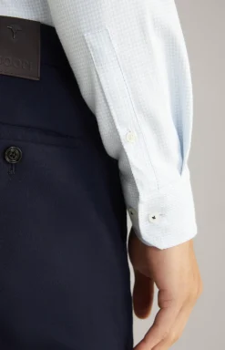 Hemd Pai in Weiß/Hellblau gemustert