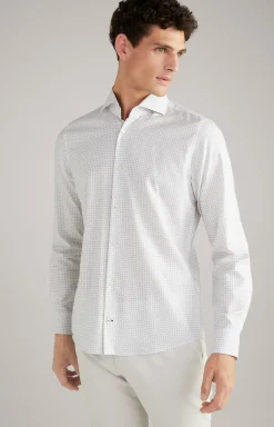 Hemd Pai in Weiß/Hellblau gemustert