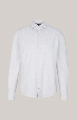 Hemd Pai in Weiß/Hellblau gemustert