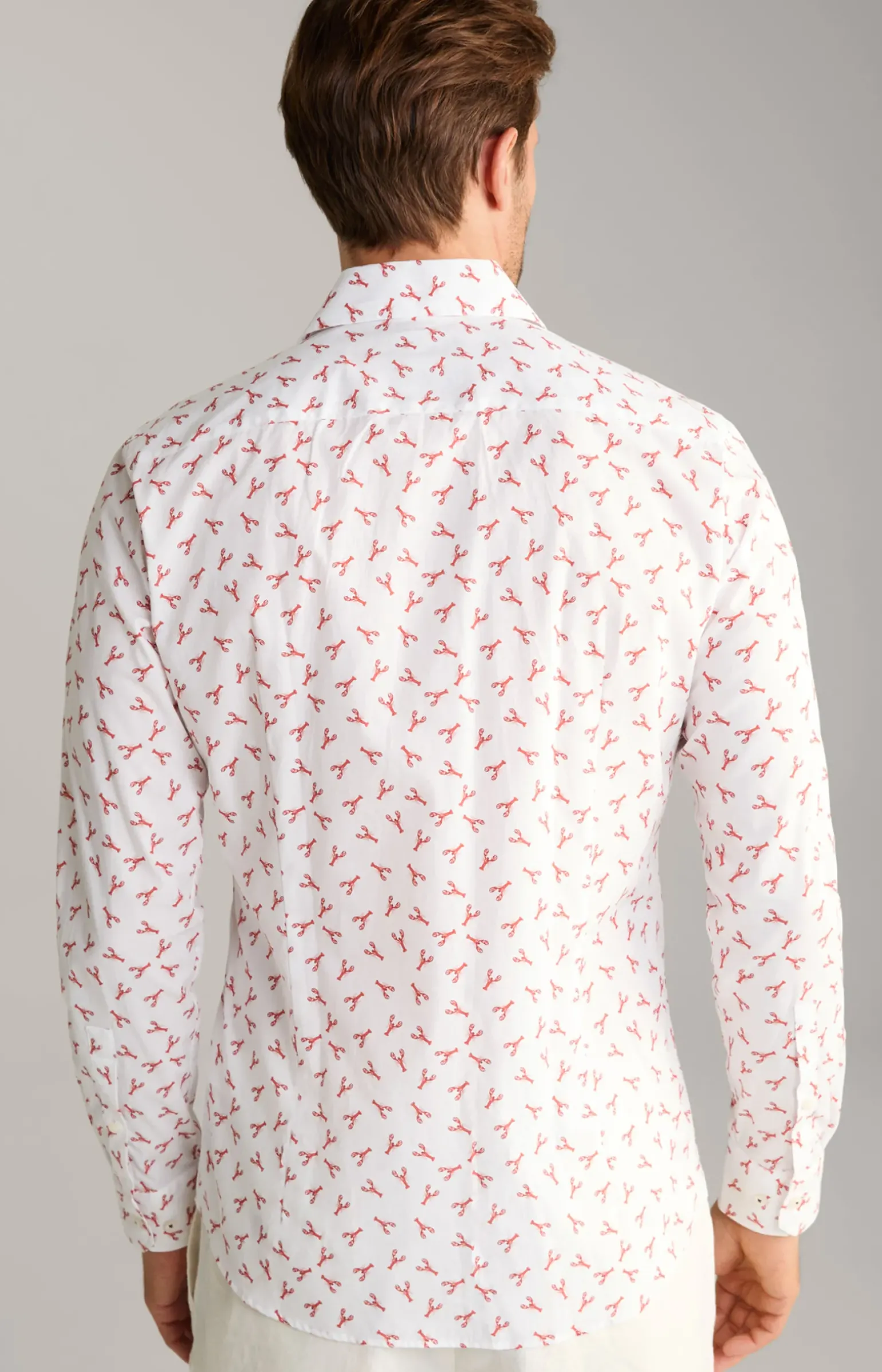 Hemd Pai in Weiß/Rot gemustert