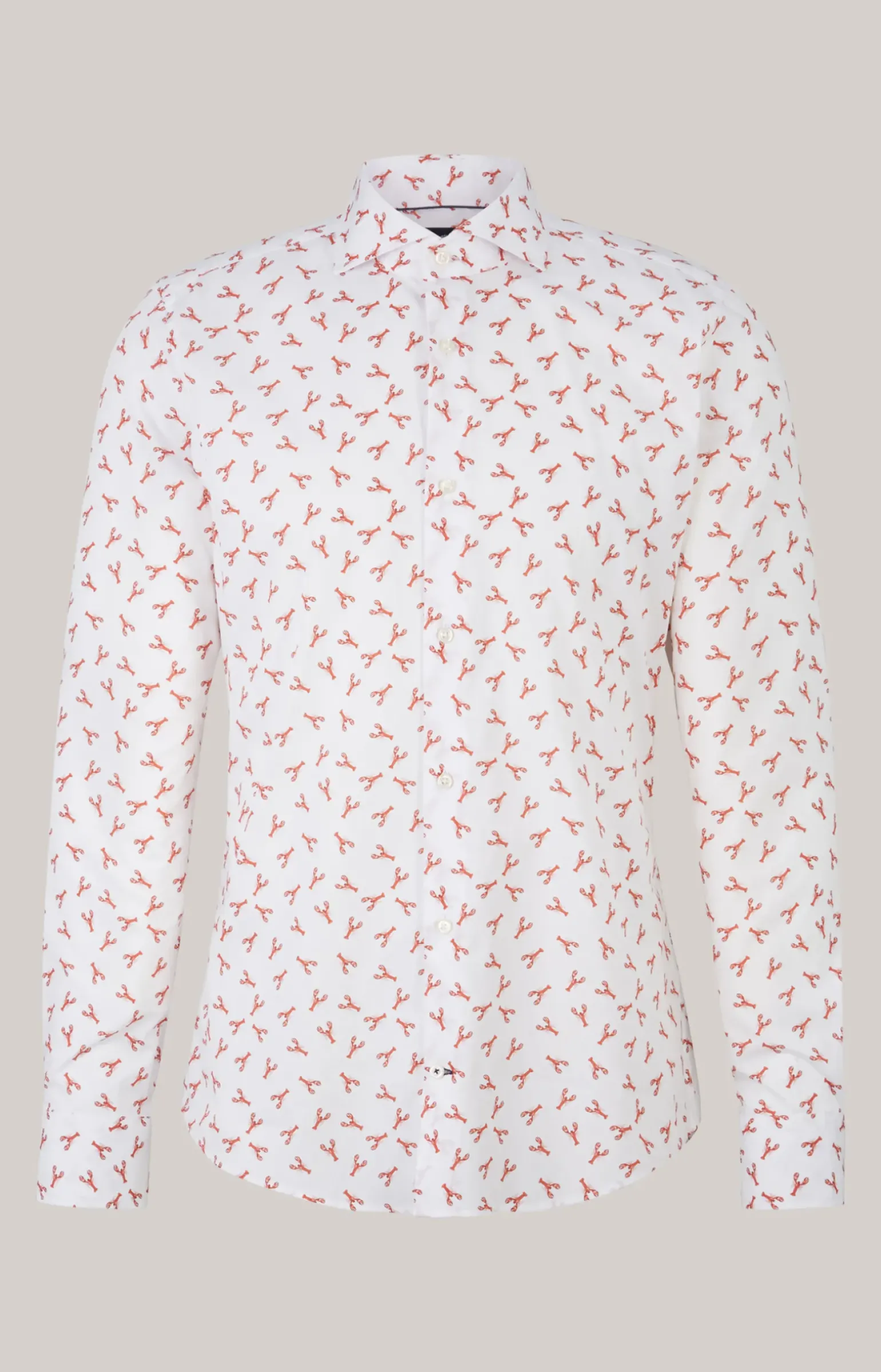 Hemd Pai in Weiß/Rot gemustert