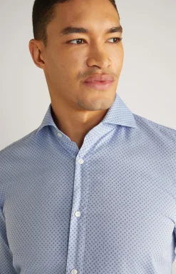 Hemd Paiton in Blau gemustert