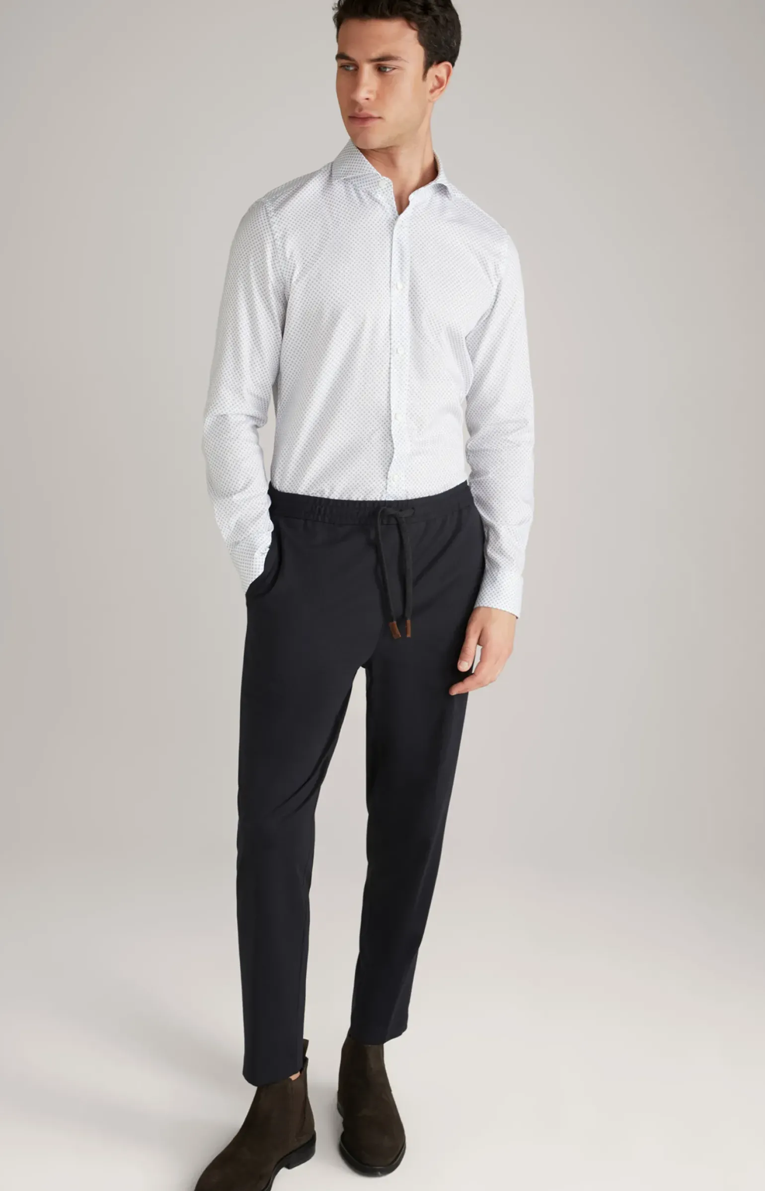 Hemd Paiton in Weiß gemustert