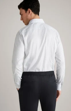 Hemd Paiton in Weiß gemustert