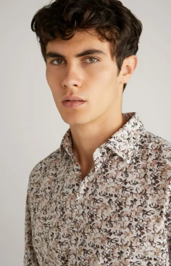 Hemd Pit in Beige/Braun