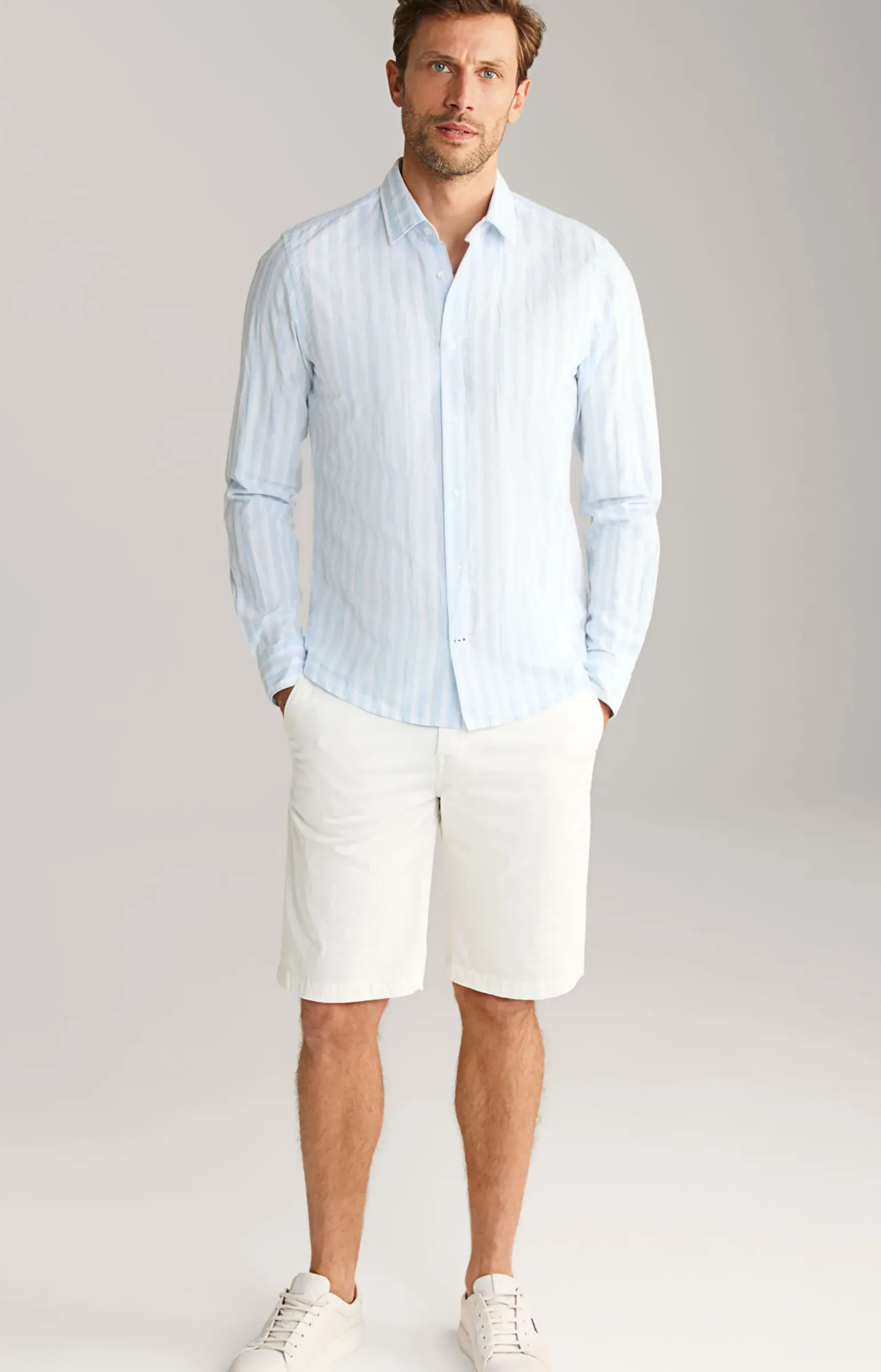 Hemd Pit in Hellblau gestreift