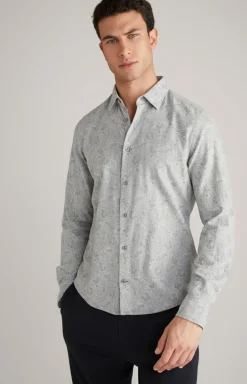 Hemd Pit in Hellgrau gemustert