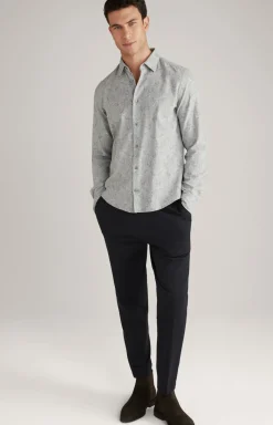 Hemd Pit in Hellgrau gemustert