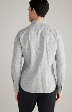 Hemd Pit in Hellgrau gemustert