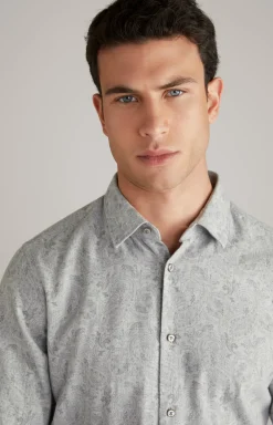 Hemd Pit in Hellgrau gemustert