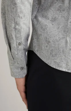 Hemd Pit in Hellgrau gemustert