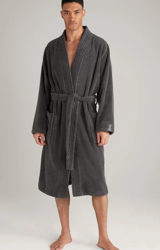 Herren Bademantel in Anthrazit