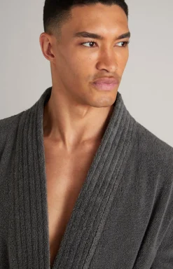 Herren Bademantel in Anthrazit