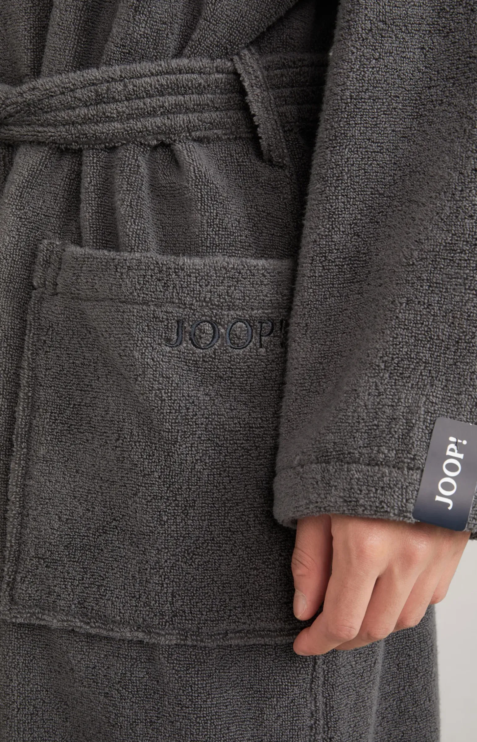 Herren Bademantel in Anthrazit