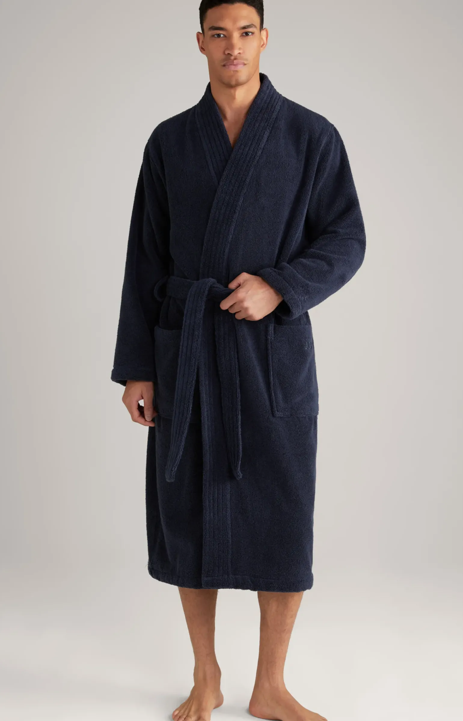 Herren Bademantel in Dunkelblau