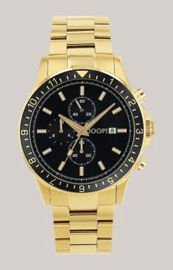 Herren-Armbanduhr in Gold/Schwarz
