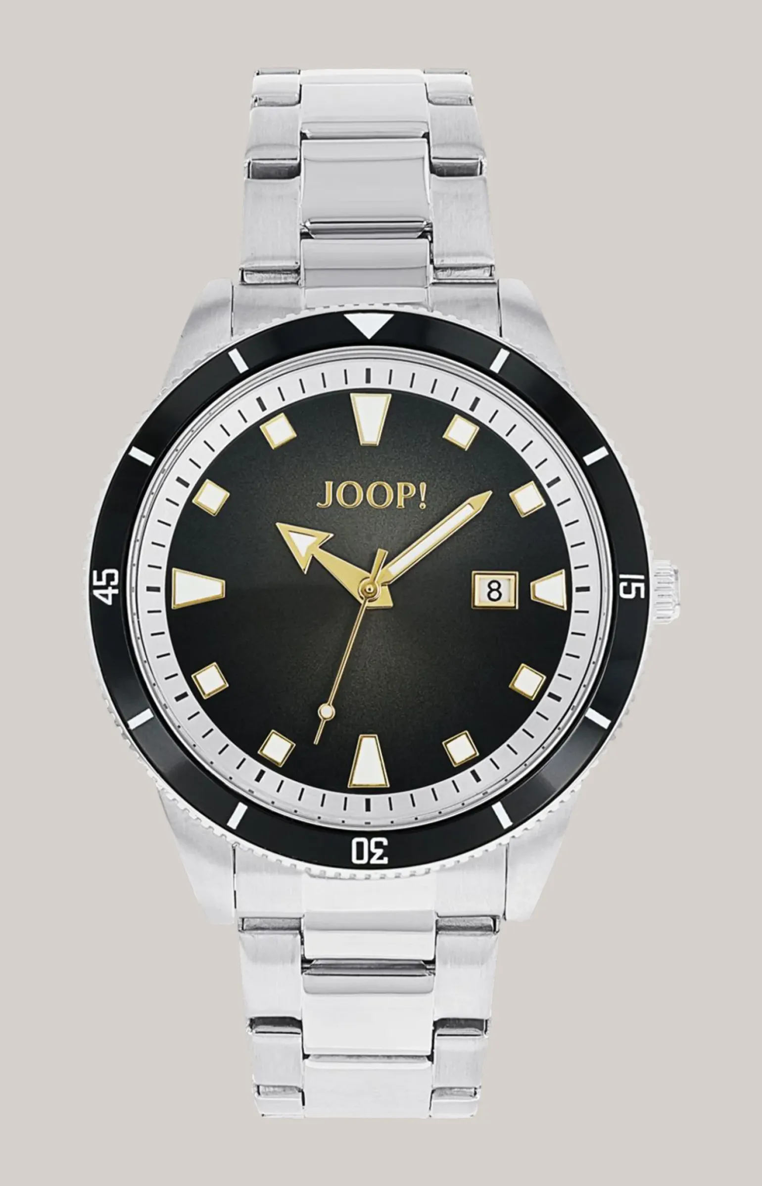 Herren-Armbanduhr in Silber/Anthrazit