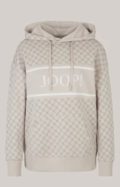Hoodie in Nude gemustert