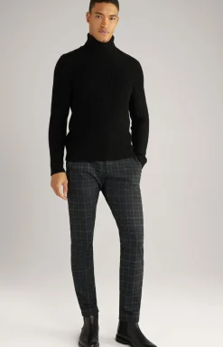 Hose Maxton in Schwarz/Grün kariert