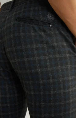 Hose Maxton in Schwarz/Grün kariert