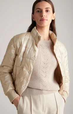 2in1-Steppjacke in Nude