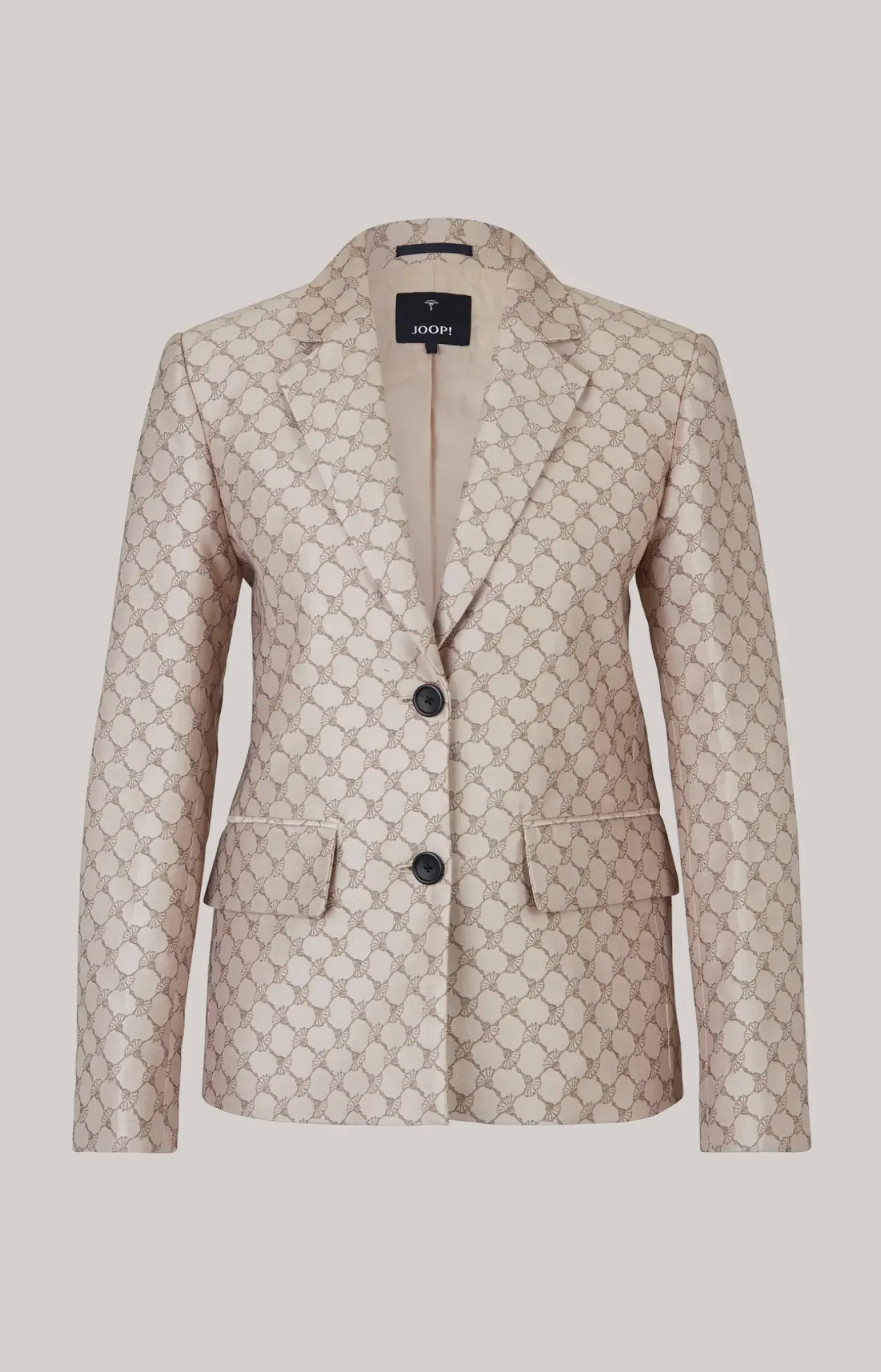 Jacquard-Blazer in Beige gemustert