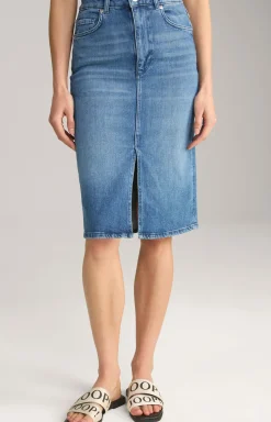 Jeans-Rock in Blue Washed