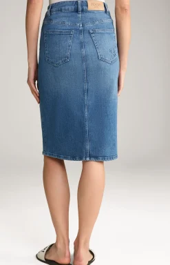 Jeans-Rock in Blue Washed