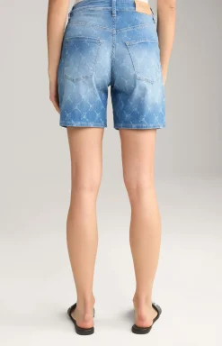 Jeans-Shorts in Blue Washed