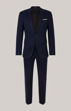 Jersey Anzug Herby-Blayr in Navy meliert