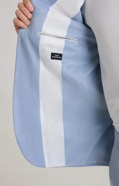 Jersey-Baukasten-Sakko Damon in Hellblau