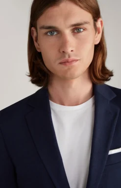 Jersey-Baukasten-Sakko Dash in Navy meliert