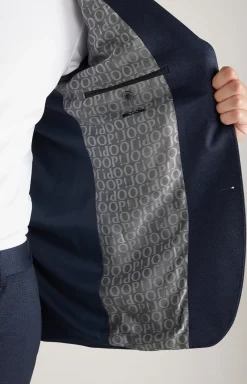 Jersey-Sakko Hustle in Dunkelblau gemustert