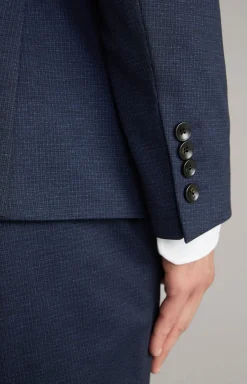 Jersey-Sakko Hustle in Dunkelblau gemustert