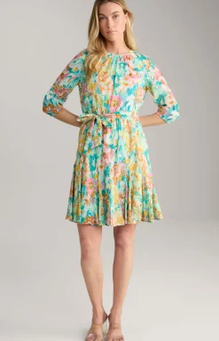 Kleid in Mint/Türkis/Gelb