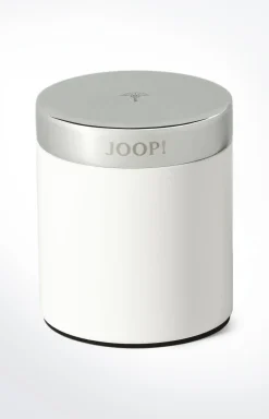 Kleine Aufbewahrungsdose Chromeline, Silber/Weiß