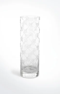 Kristallvase Allover (30x10), Weiß