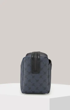 Kulturtasche Mazzolino Eris in Dunkelblau gemustert