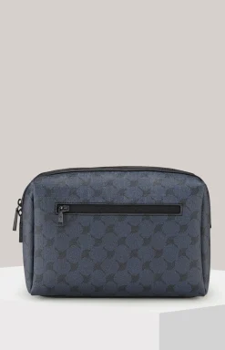 Kulturtasche Mazzolino Eris in Dunkelblau gemustert