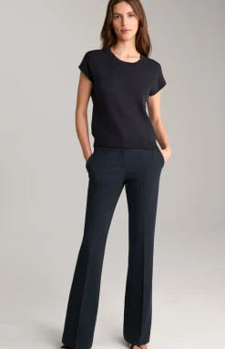 Kurzarm-Pullover in Navy