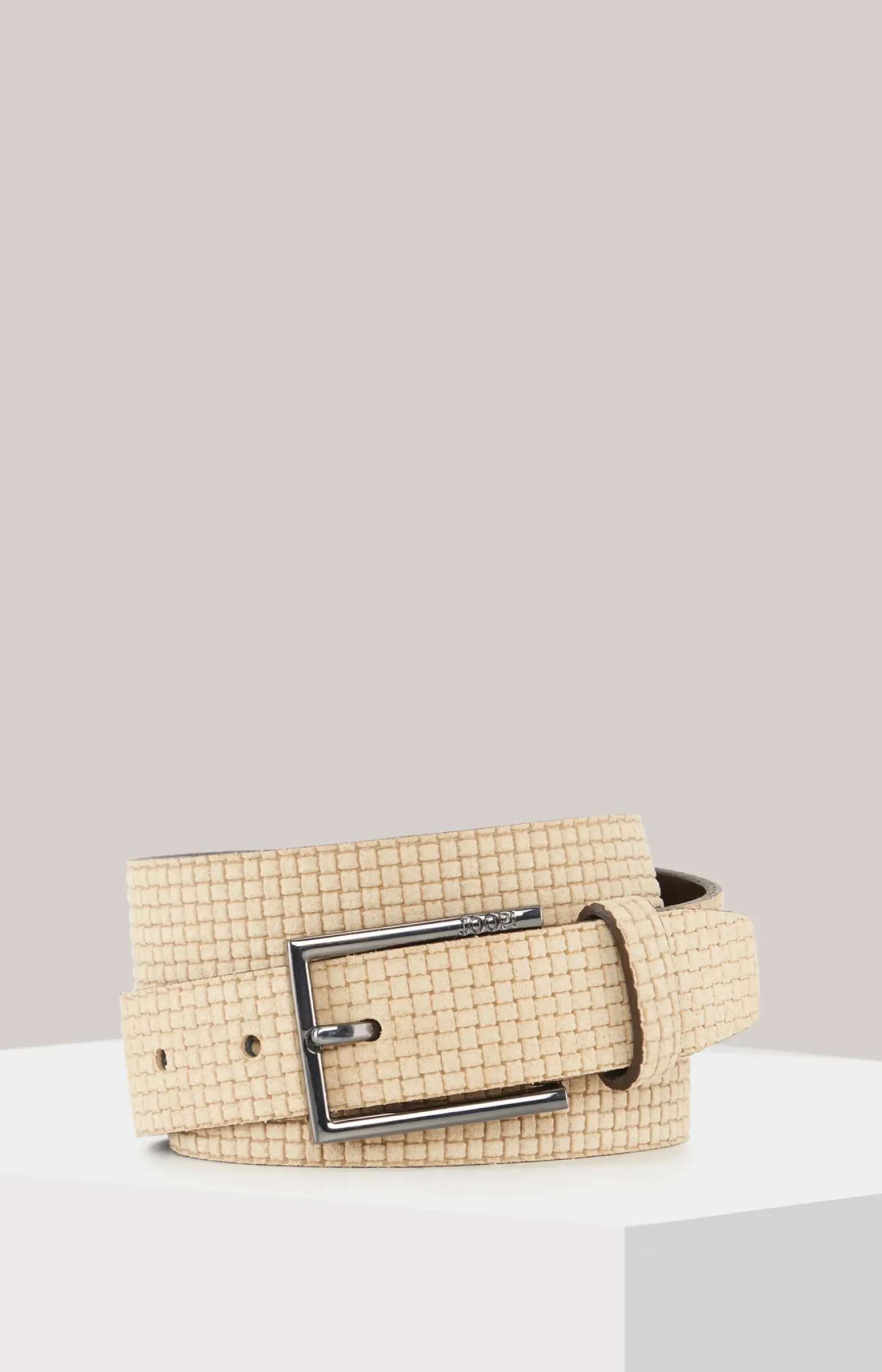 Ledergürtel in Beige