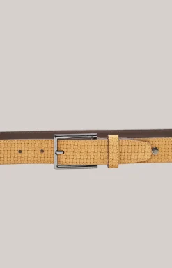 Ledergürtel in Cognac